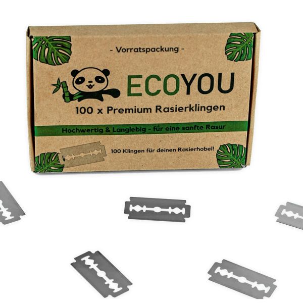 ECOYOU Rasierklingen für Rasierhobel 100 Stück