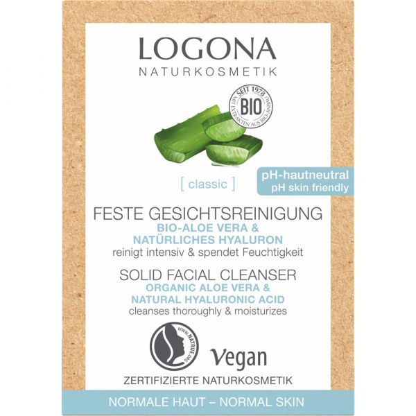 Vera & natürliches Gesichtsreinigung CLASSIC Feste Bio-Aloe Hyaluron Logona