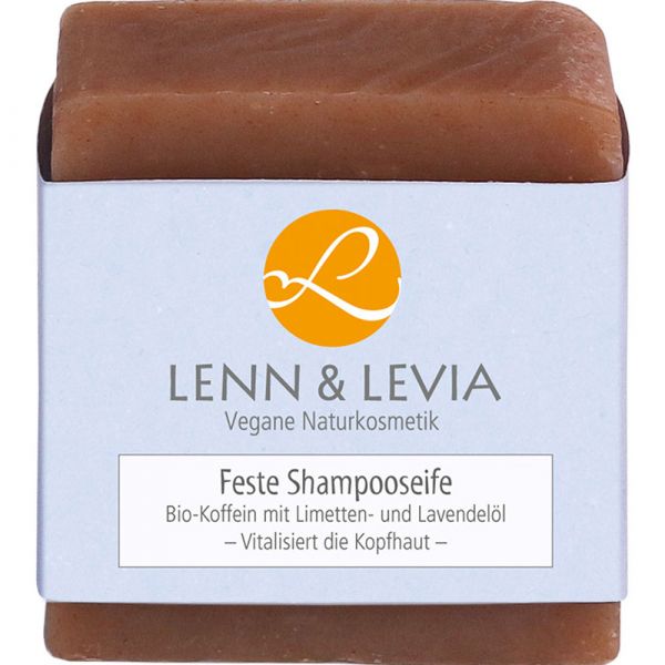 Lenn & Levia Festes Shampoo Bio-Koffein mit Limetten- und Lavendelöl