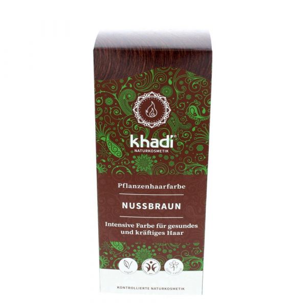 Khadi Pflanzenhaarfarbe natürliches Nußbraun 100g Khadi Pflanzenhaarfarbe natürliches Nußbraun 100g