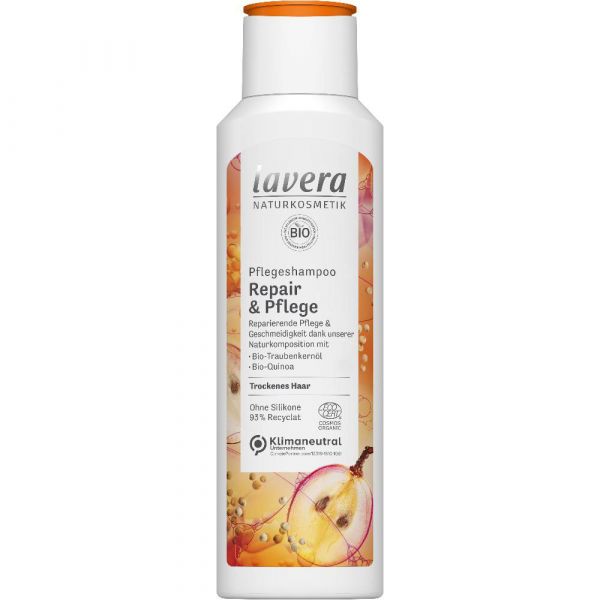 Lavera PFLEGESHAMPOO REPAIR & PFLEGE Bio-Traubenkernöl & Bio-Quinoa