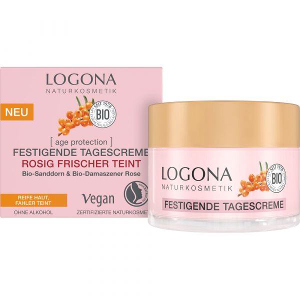 Logona AGE PROTECTION festigende Tagescreme rosig frischer Teint Bio-Sanddorn & Bio-Damaszener Rose Logona AGE PROTECTION festigende Tagescreme rosig frischer Teint Bio-Sanddorn & Bio-Damaszener Rose