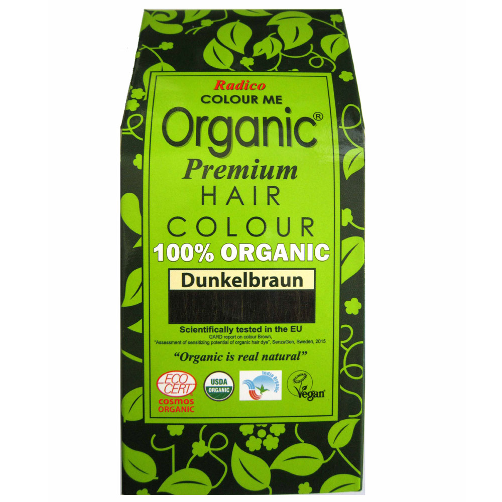 Radico Colorant organique pour cheveux brun foncé 100 g - Radico