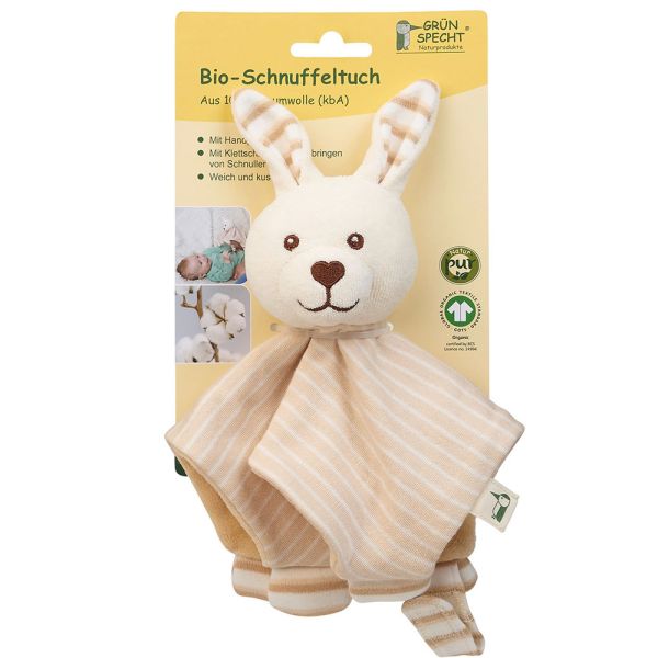 Grünspecht Bio-Schnuffeltuch Hase