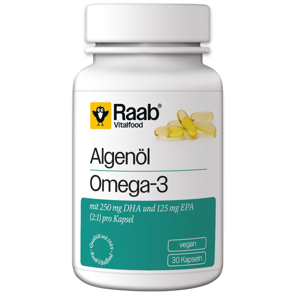 Raab Vitalfood Huile d'algues oméga 3 en capsules 30 Stk. - Raab Vitalfood