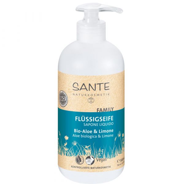 Sante Flüssigseife Bio-Aloe & Limone 500ml Sante Flüssigseife Bio-Aloe & Limone 500ml