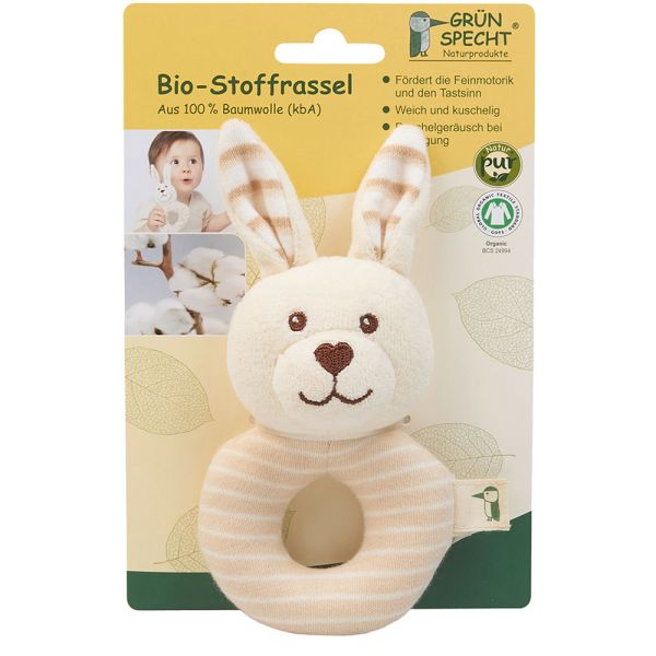 Grünspecht Bio-Stoffrassel Hase