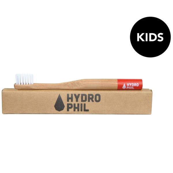 Hydrophil Bambuszahnbürste Kinder rot