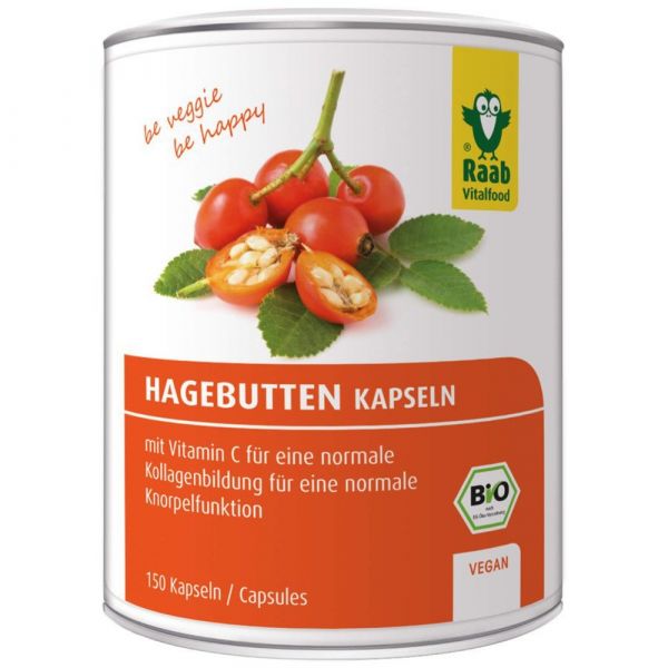 Raab Vitalfood Hagebutten Kapseln Dose