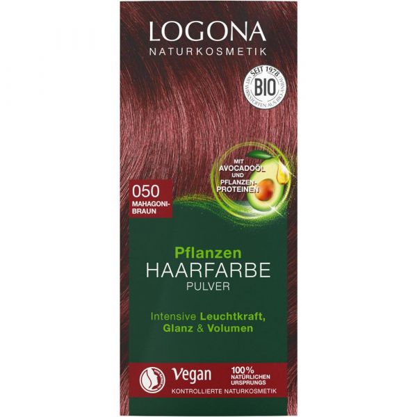 Logona Pflanzenhaarfarbe Pulver 050 mahagonibraun Logona Pflanzenhaarfarbe Pulver 050 mahagonibraun