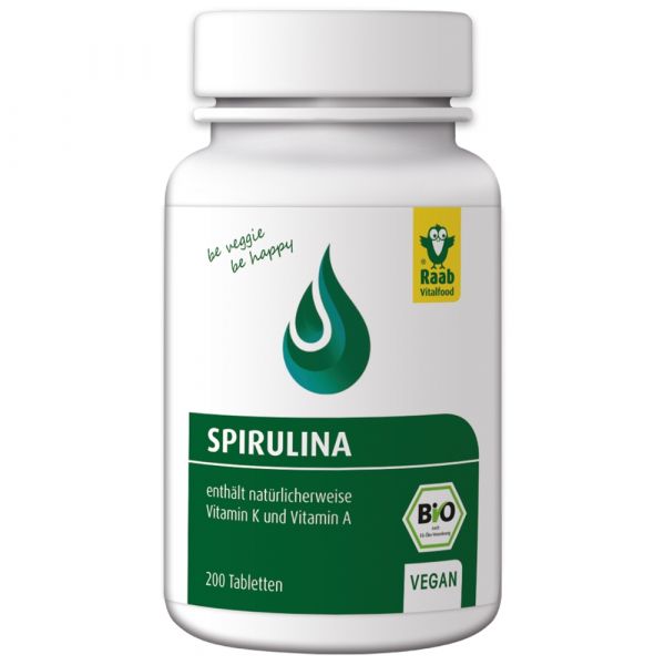 Raab Vitalfood Spirulina Tabletten Dose bio