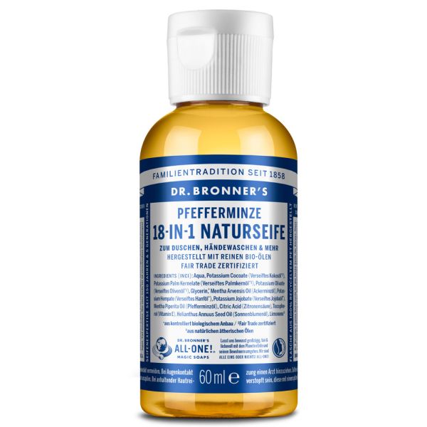 Dr. Bronner´s 18-IN-1 Naturseife Pfefferminz 60ml