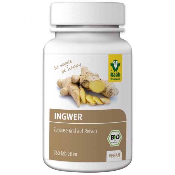 Raab Vitalfood Ingwer Tabletten Dose bio