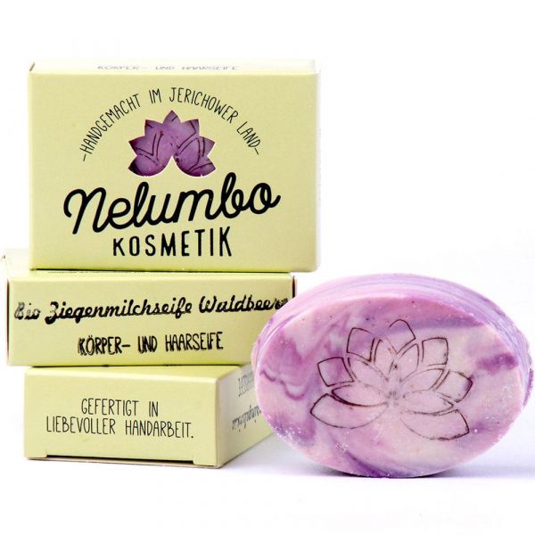 Nelumbo Kosmetik Ziegenmilchseife Waldbeere