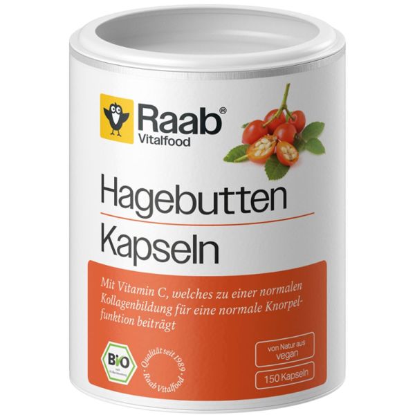 Raab Vitalfood Hagebutten Kapseln Dose