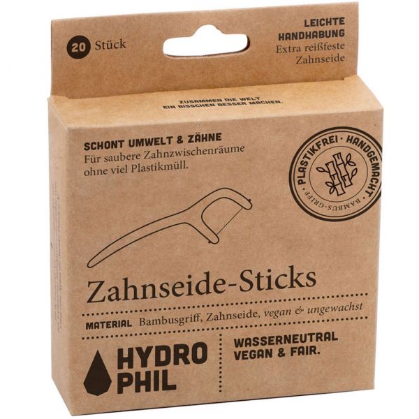 Hydrophil Zahnseide Sticks aus Bambus