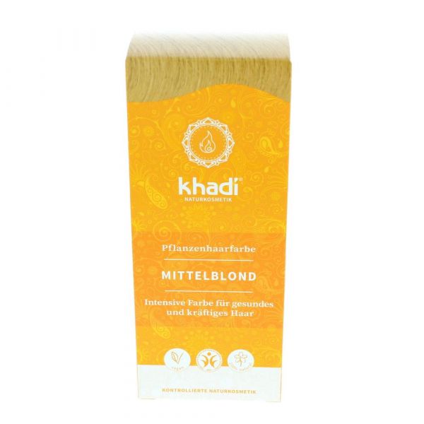 Khadi Pflanzenhaarfarbe Mittelblond Khadi Pflanzenhaarfarbe Mittelblond
