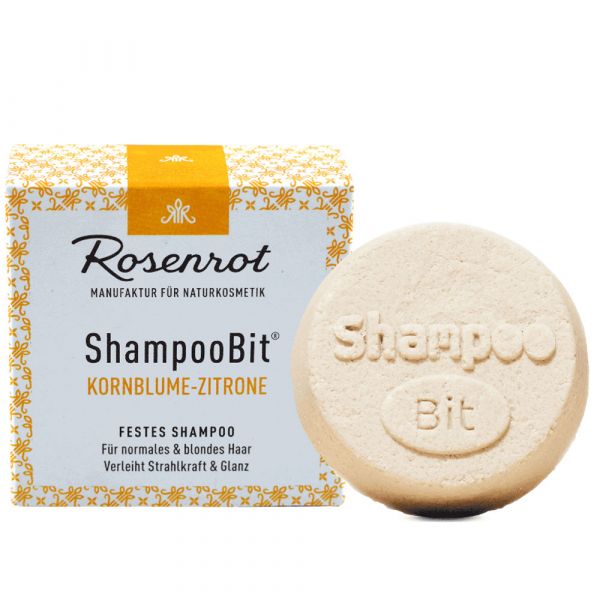 Rosenrot festes Shampoo Kornblumen-Zitronen