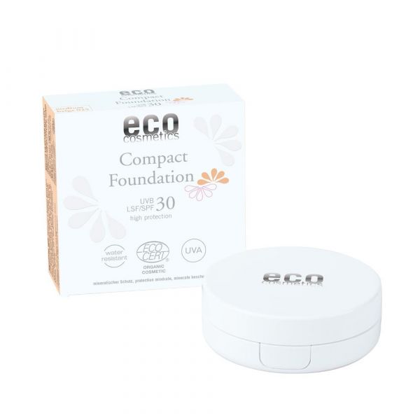 Eco Cosmetics Compact Foundation LSF 30 Medium beige
