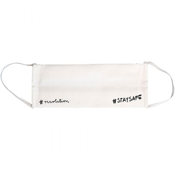 Recolution Face Mask Plissee weiß uni Staysafe
