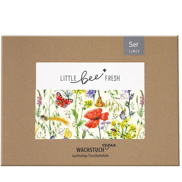 Little bee fresh Wachstuch vegan Set Bienentraum