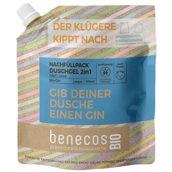 Benecos Duschgel 2in1 Gin 500ml Refill