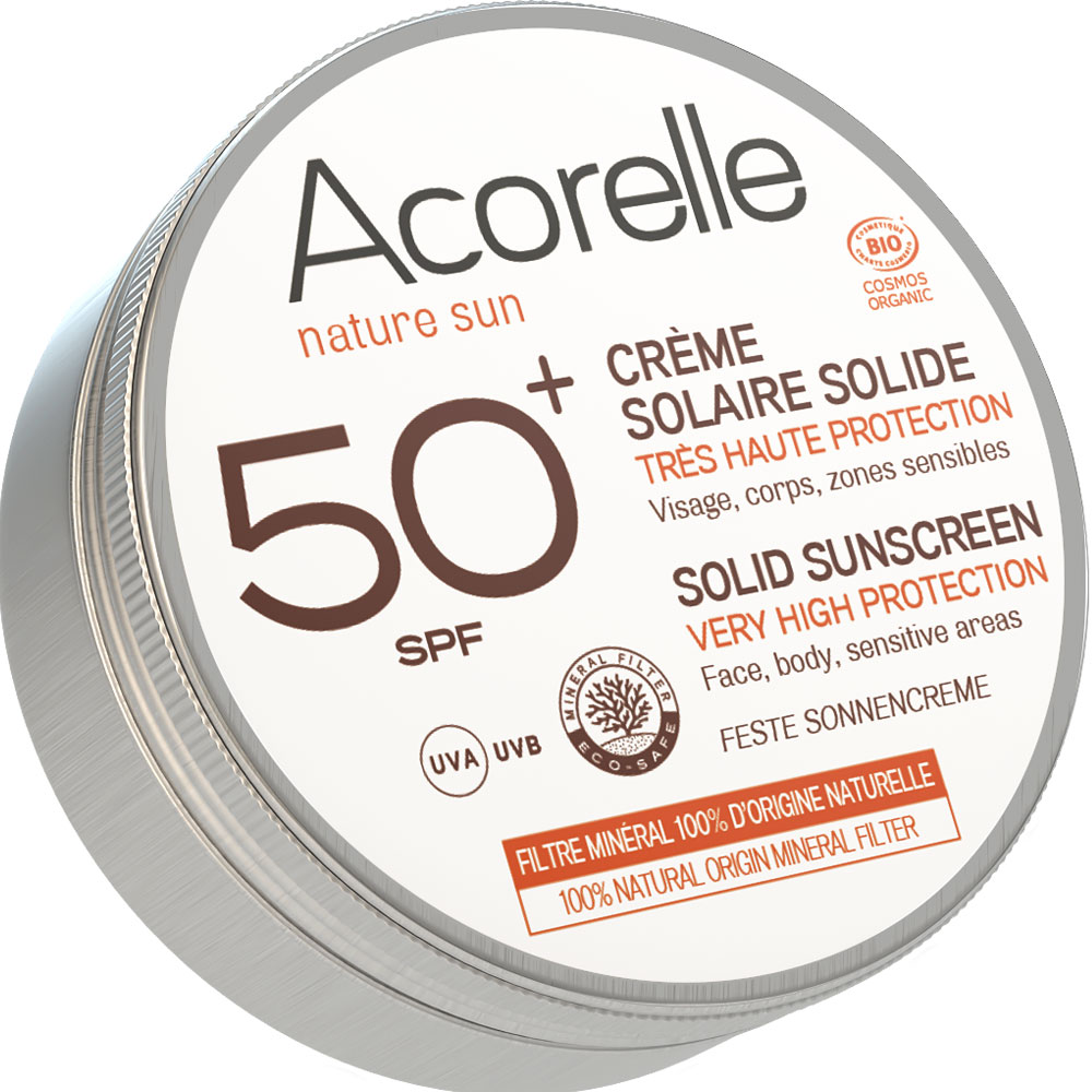 Acorelle CRÈME SOLAIRE SOLIDE 30 g - Protection solaire
