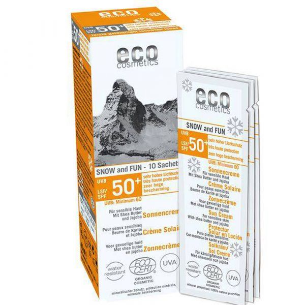 Eco Cosmetics Sonnencreme LSF 50+ leicht getönt SNOW & FUN