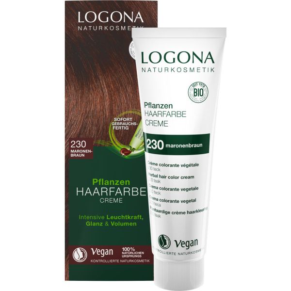 Logona Pflanzenhaarfarbe Creme 230 maronenbraun