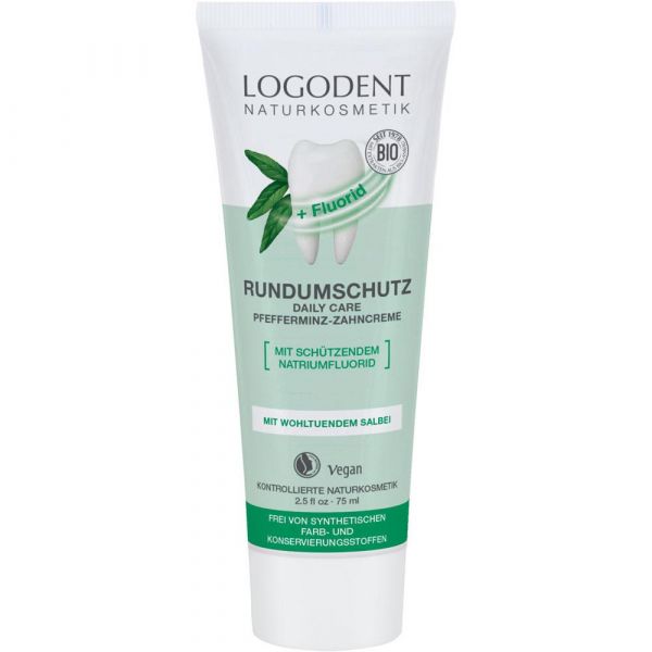 Logodent Rundumschutz daily care Pfefferminz Zahncreme Logodent Rundumschutz daily care Pfefferminz Zahncreme