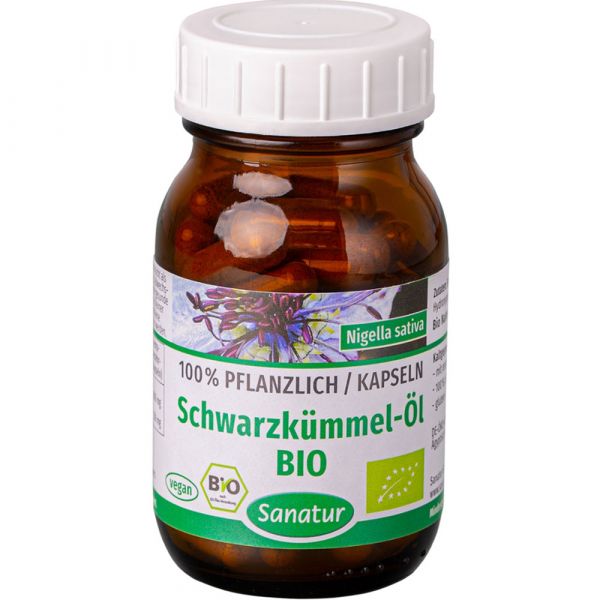 Sanatur Schwarzkümmel-Öl BIO Kapseln