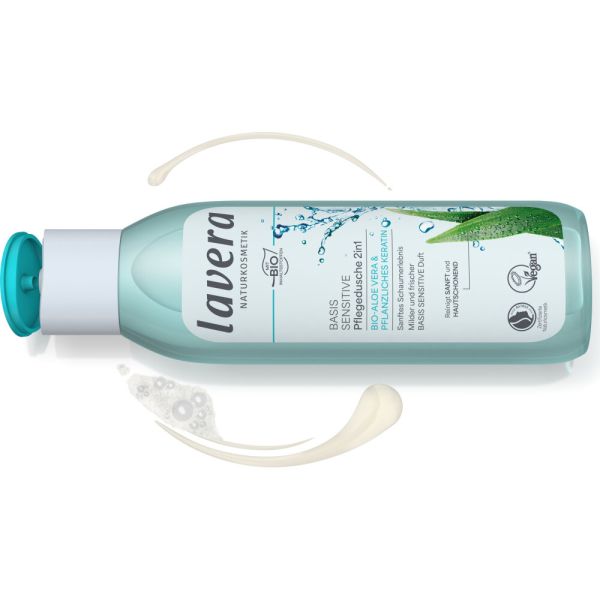 Lavera Pflegedusche basis sensitive 2in1 Bio-Aloe Vera & Pflanzliches  Keratin | Bio-Naturel.de