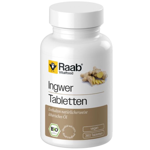 Raab Vitalfood Ingwer Tabletten Dose bio