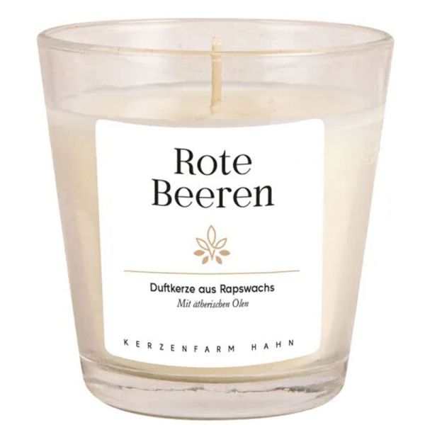 Kerzenfarm Hahn Duftkerze im Glas rote Beere