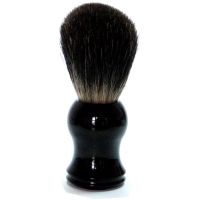 Gold Dachs Rasierpinsel Dachshaar Kunststoff schwarz