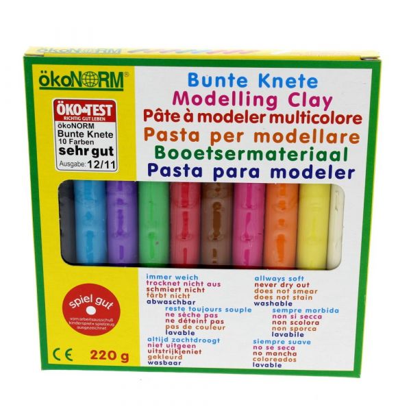 Oekonorm Bunte Knete, 10 Farben