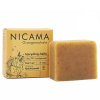 NICAMA Upcyclingseife mit Peelingeffekt - Orangenschale
