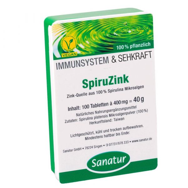 Sanatur Spiru Zink Tabletten hefefrei 100 Stück