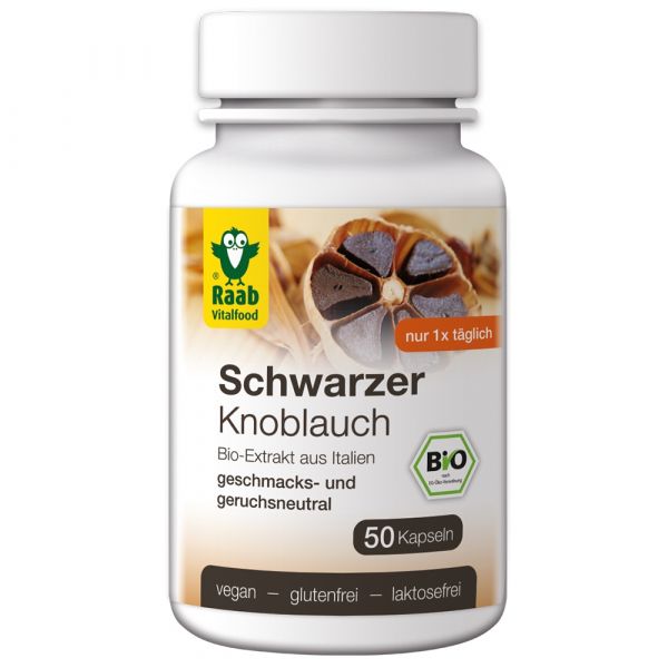 Raab Vitalfood Schwarzer Knoblauch Kapseln bio