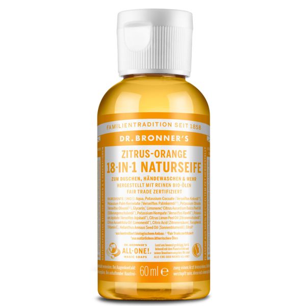 Dr. Bronner´s 18-IN-1 Naturseife Zitrus Orange 60ml