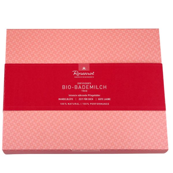 Geschenkset Bademilch TRIO Von Rosenrot – Mandelblüte, Zeit Für Dich, Gute Laune, Je 90g