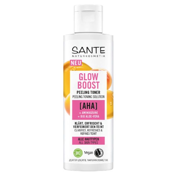 Sante Glow Boost Peeling Toner AHA, Aminosäure & Bio-Aloe Vera Sante Glow Boost Peeling Toner AHA, Aminosäure & Bio-Aloe Vera