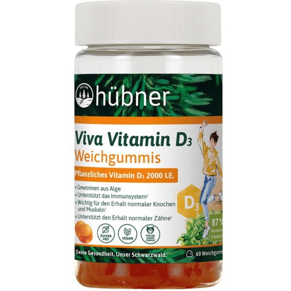 hübner® Viva Vitamin D3 Weichgummis 60 Stück hübner® Viva Vitamin D3 Weichgummis 60 Stück