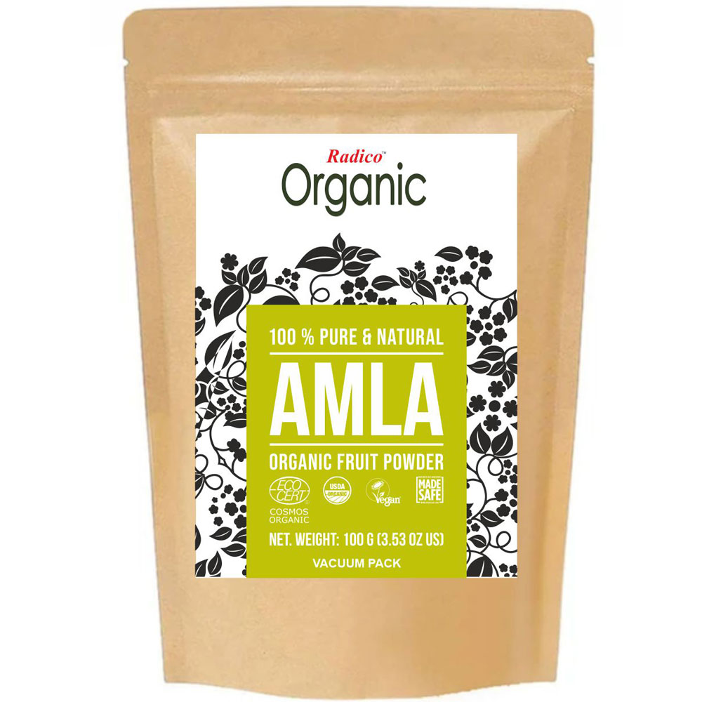 Radico Enveloppements de soins aux herbes organiques Amla de 100 g - Radico