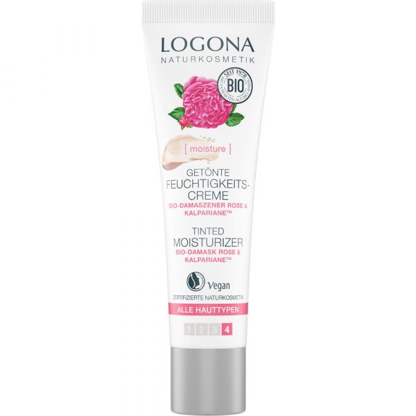 Logona Getönte Feuchtigkeitscreme Bio-Damaszener Rose & Kalpariane